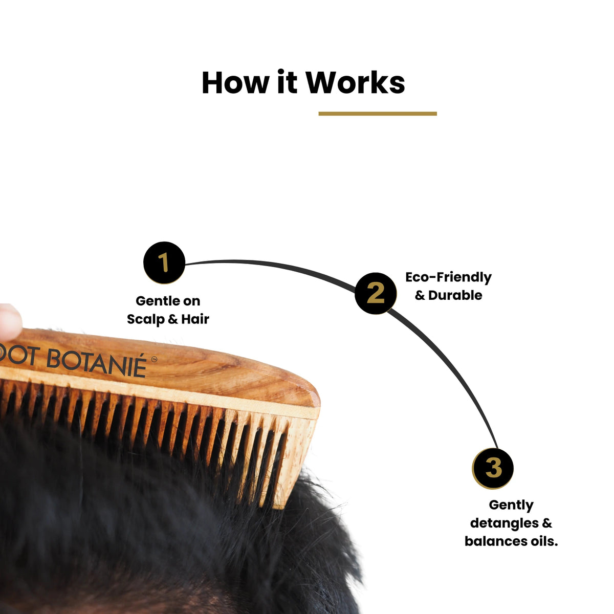 Root Botanie Shampoo Neem Wood Comb