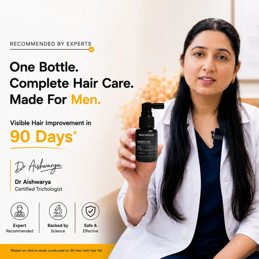 Root Botanie Folliwise Men Hair Growth Serum faster hair growth designed for men only , best hair regrowth serum No Minoxidil.