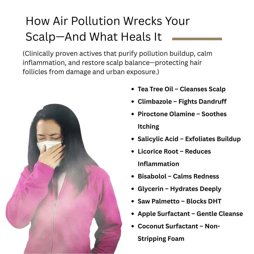 How Air Pollution Damages Your Hair and Scalp – And Which Natural Ingredients Help Repair It - ROOT BOTANIE