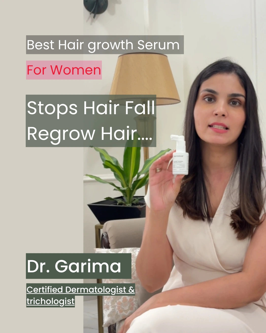 Dermatologist recommended best hair growth serum for Women Root Botanie Folliwise women advance hair vital serum.
