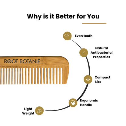 Root Botanie Shampoo Neem Wood Comb