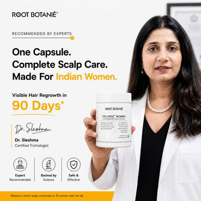 Root Botanie Women Scalp Microbiome Balance capsule, best hair growth supplement for Women. 