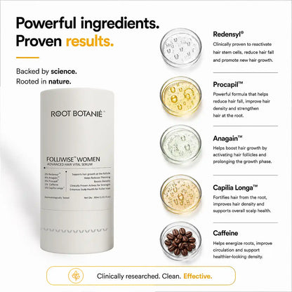 Ingredient best serum for women  Root Botanie folliwise women advance hair vital serum for men dermatologist t recommended for Women for hair growth  work 