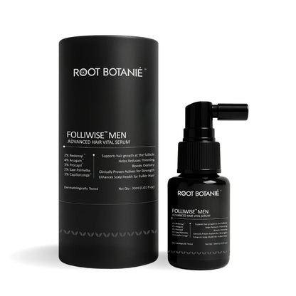 Root Botanie Folliwise Men Advanced Hair Vital Serum Dermatologist recommended best hair growth serum for Men 
