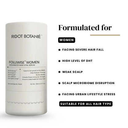Root Botané hair serum with product details on a white background