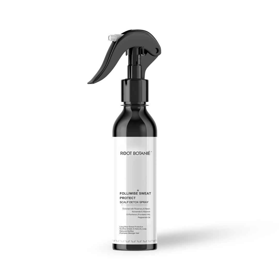 Root Botanie scalp detox spray bottle on a white background