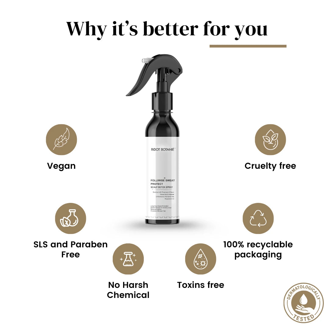 Root Botanie scalp detox spray bottle on a white background