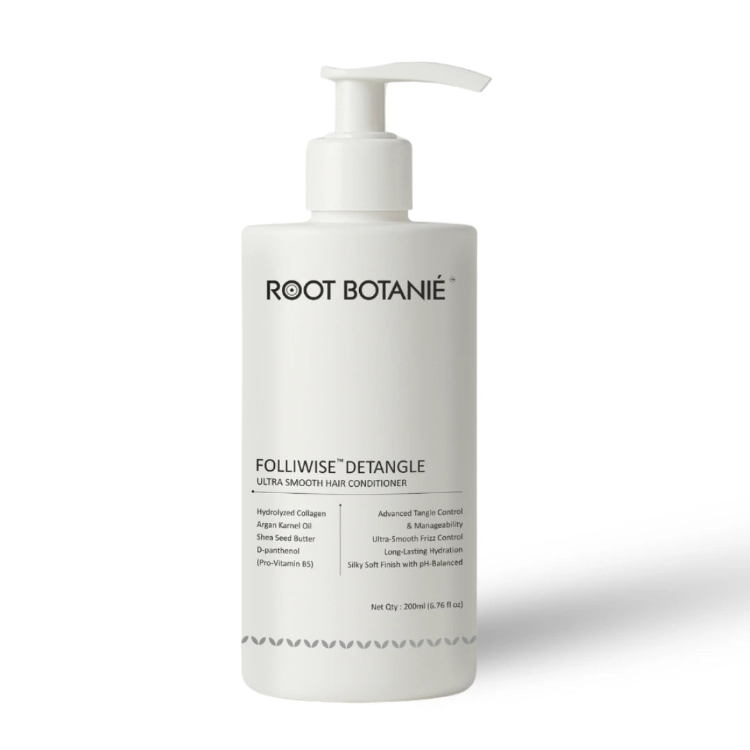 Root Botanié folliwise detangle ultra smoothening conditioner for damaged, frizzy, tangled curly hair best for split ends dermatologist  recommended  for indian men and Women