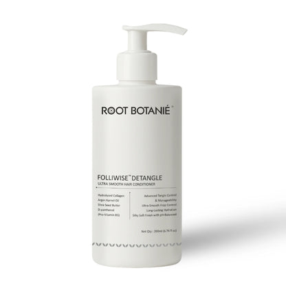Root Botanié folliwise detangle ultra smoothening conditioner for damaged, frizzy, tangled curly hair best for split ends dermatologist  recommended  for indian men and Women