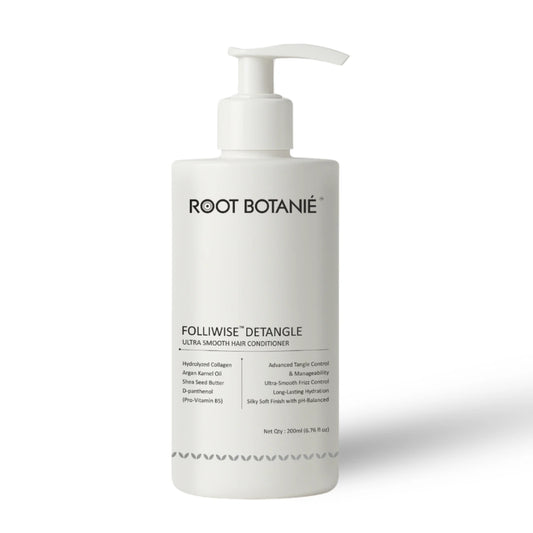 Root Botanié folliwise detangle ultra smoothening conditioner for damaged, frizzy, tangled curly hair best for split ends dermatologist  recommended  for indian men and Women