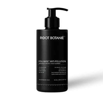 Root Botanie Anti Pollution Anti Dandruff Shampoo best medicated dermatologist shampoo for Dandruff and healthy scalp microbiome in India 