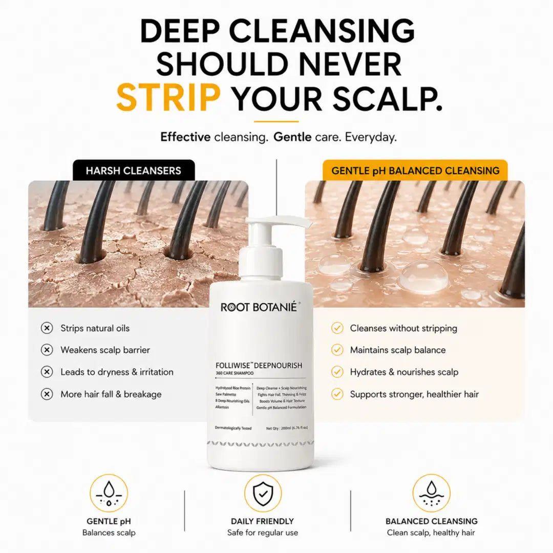 Root Botanie Deepnourish Anti Hair Fall shampoo dermatologist recommended best shampoo