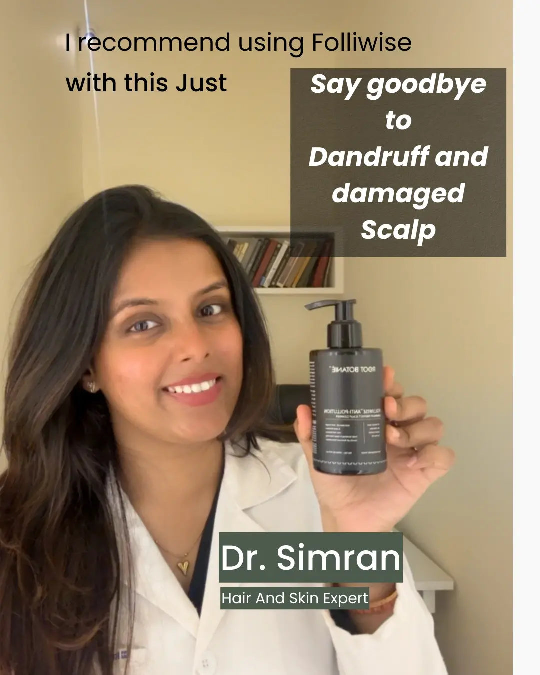 Best Dermatologist recommended    Anti Dandruff anti hair fall shampoo Root Botanie Folliwise Anti Pollution Anti dandruff shampoo