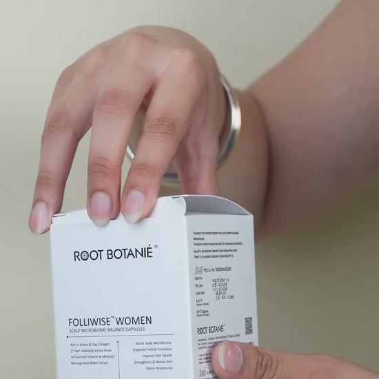 Root Botanie Folliwise women Scalp Microbiome best hair regrowth supplement for women in India dermatologist recommended.